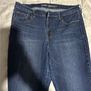 Old Navy Women's Classic Straight Leg Jeans - Dark Blue